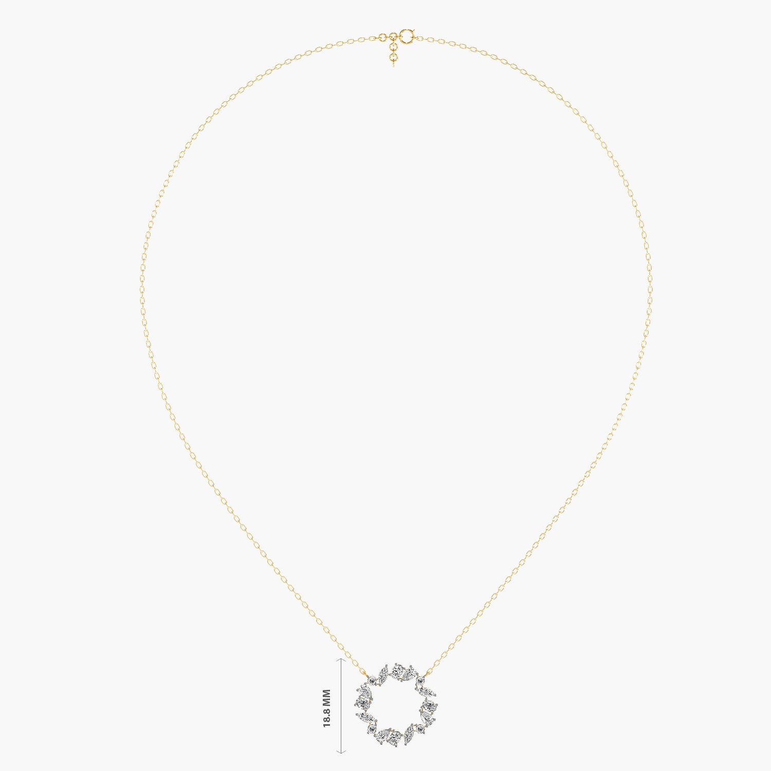Crystal Halo Pendant (With Chain)